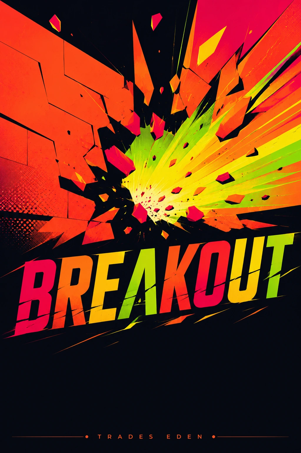 Trades Eden Breakout challenge illustrated poster artwork